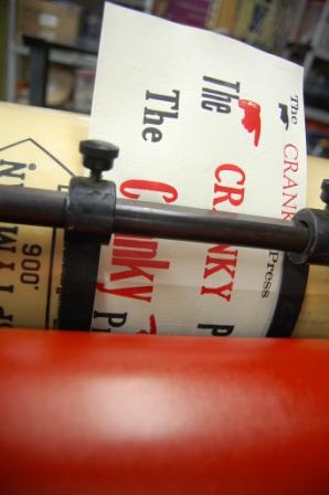 Photo of bookmark on the press