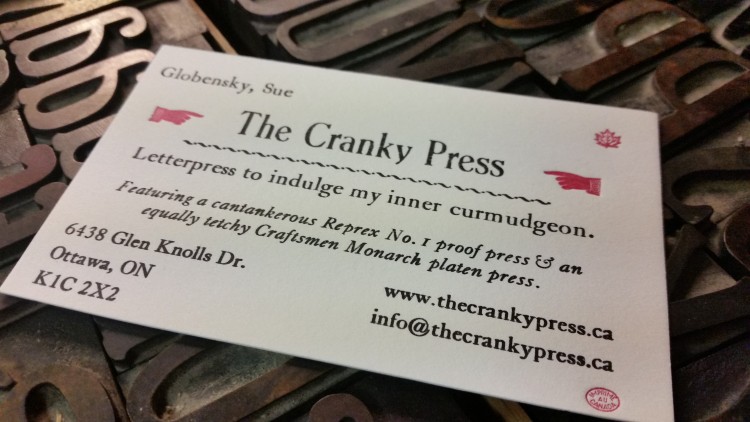 Prop card for The Cranky Press